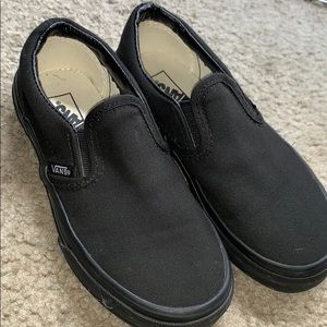 Black Slip Ons Kids